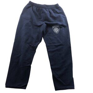 Jerzees Mens Super Sweats Sweatspants XL Navy Elastic Waist Lounge Pull On Casua